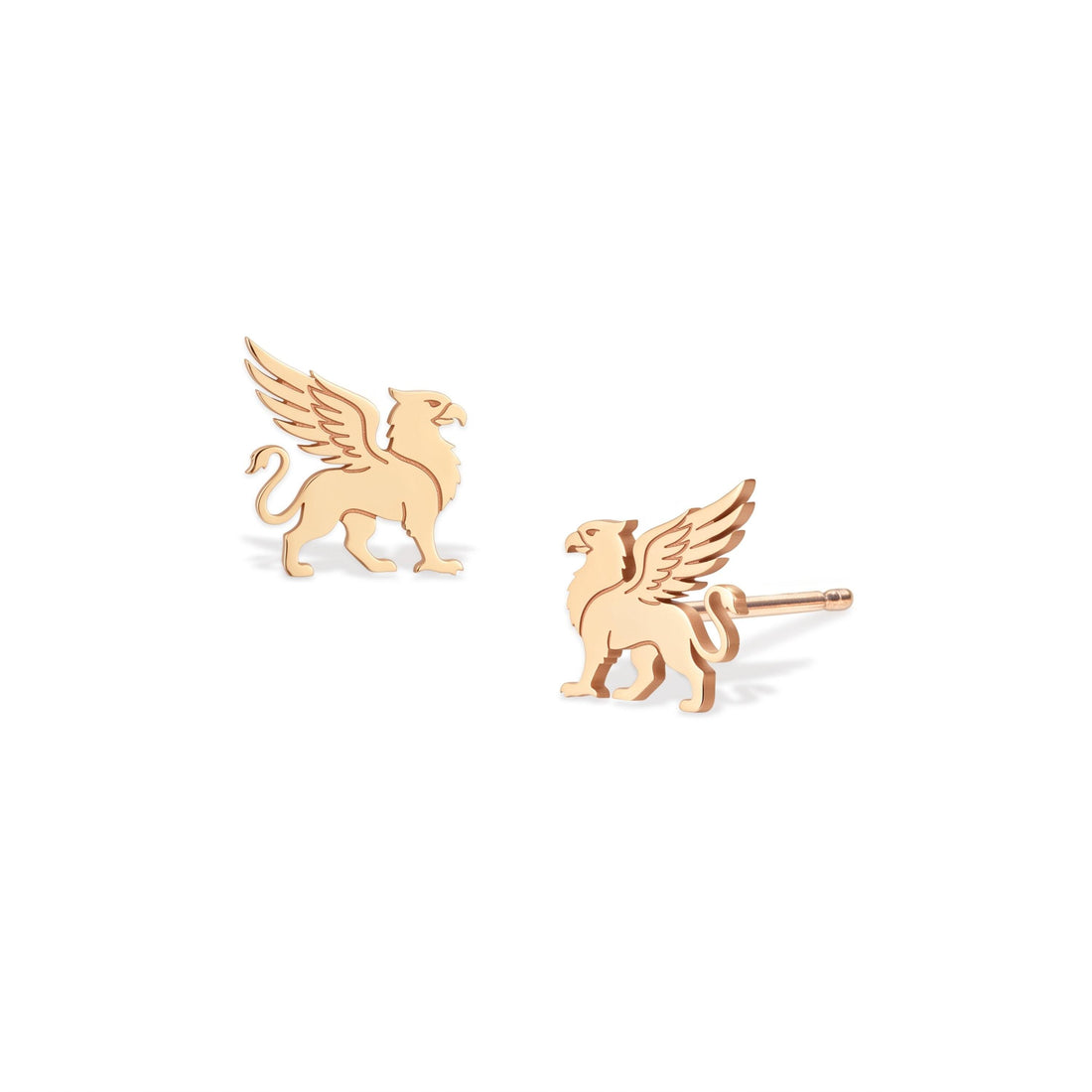 Winged Griffin Stud Earrings