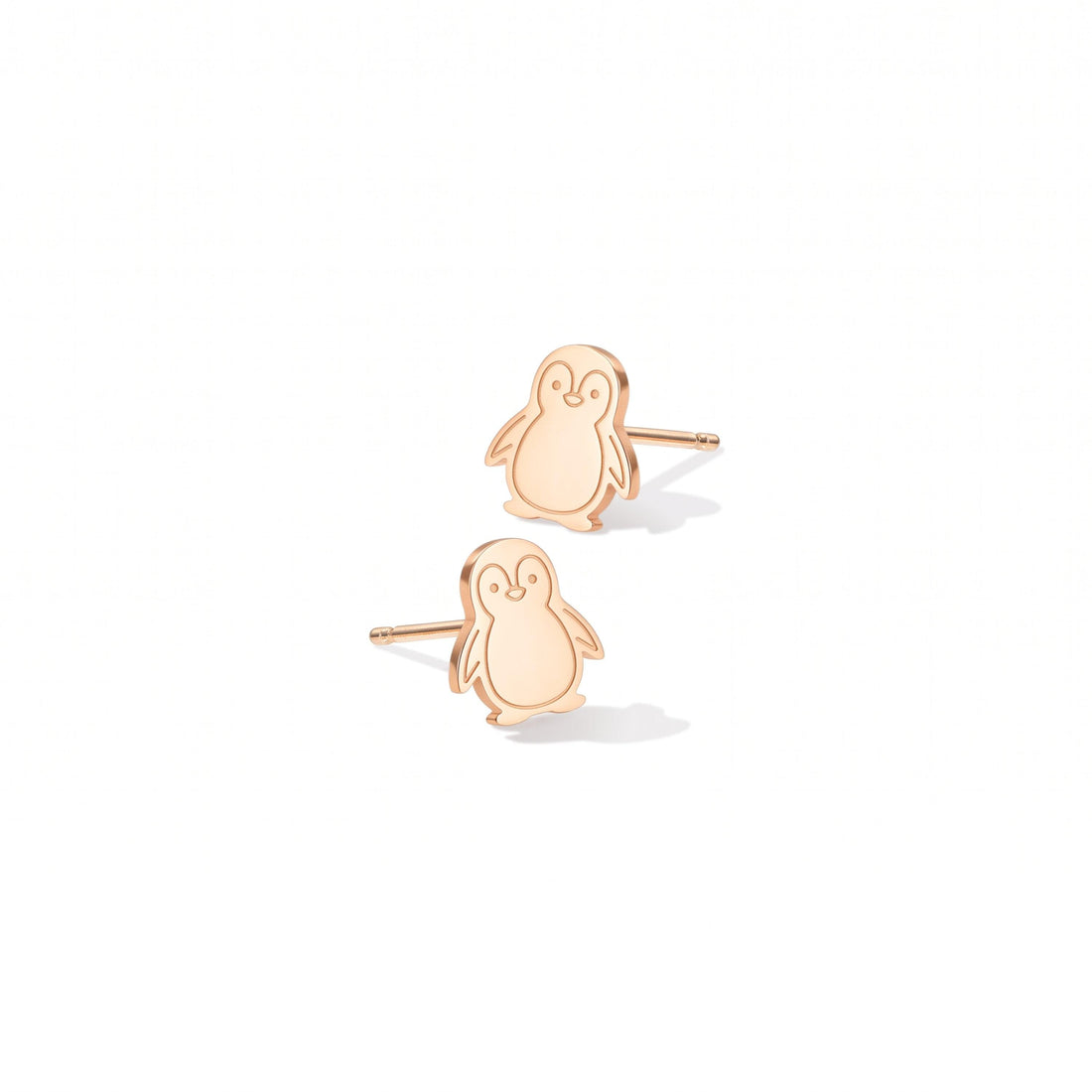 Baby Penguin Charm Stud Earrings