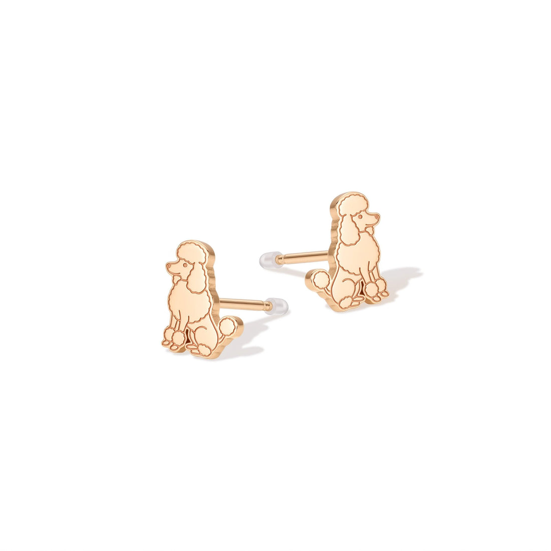 Poodle Charm Stud Earrings