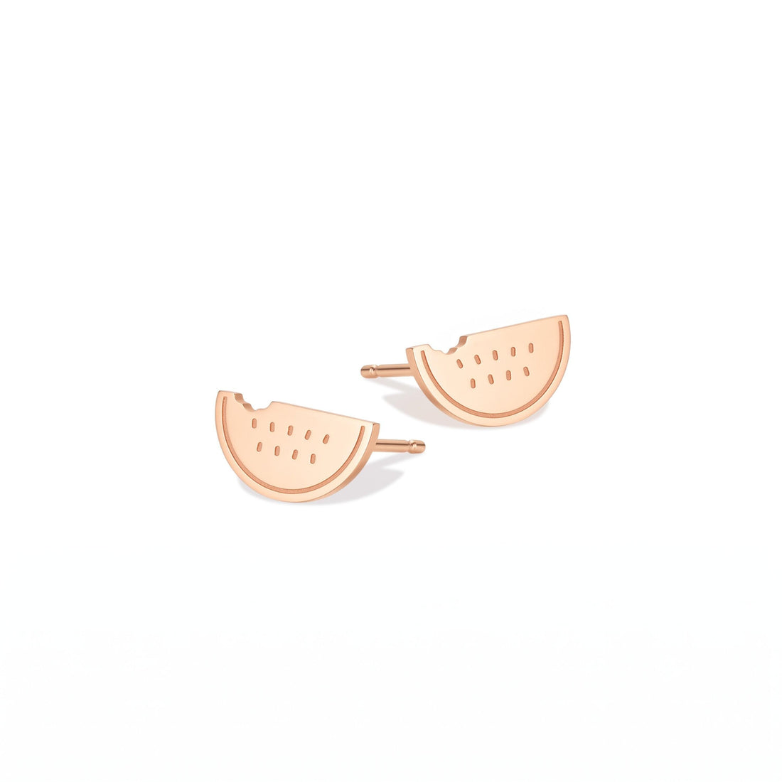 Watermelon Slice Fruit Stud Earrings