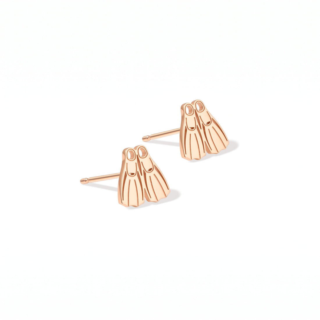 Diver Fin Charm Stud Earrings