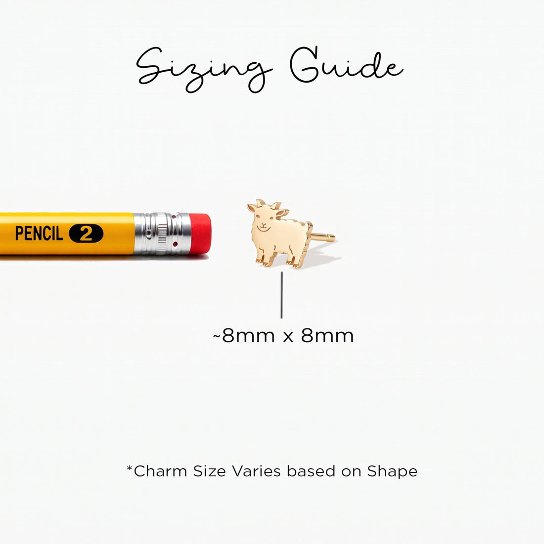 Baby Goat Charm Stud Earrings