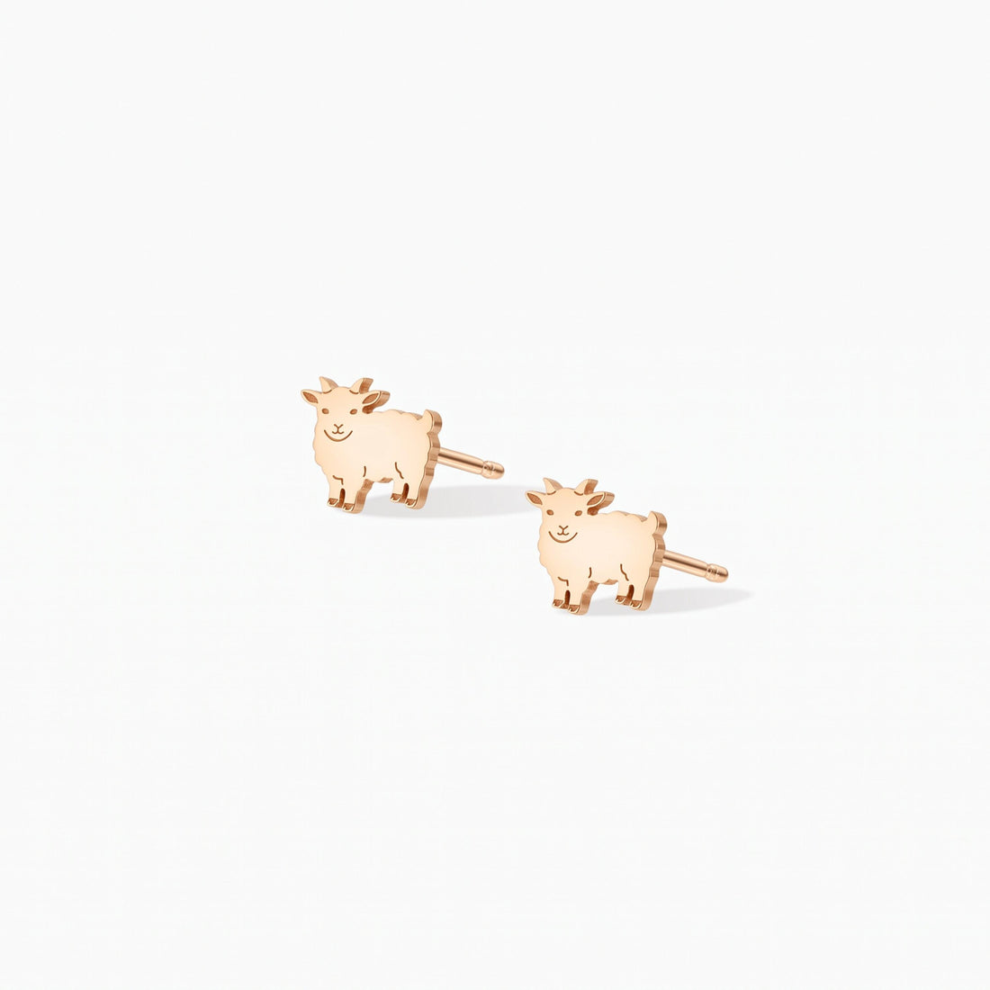 Baby Goat Charm Stud Earrings