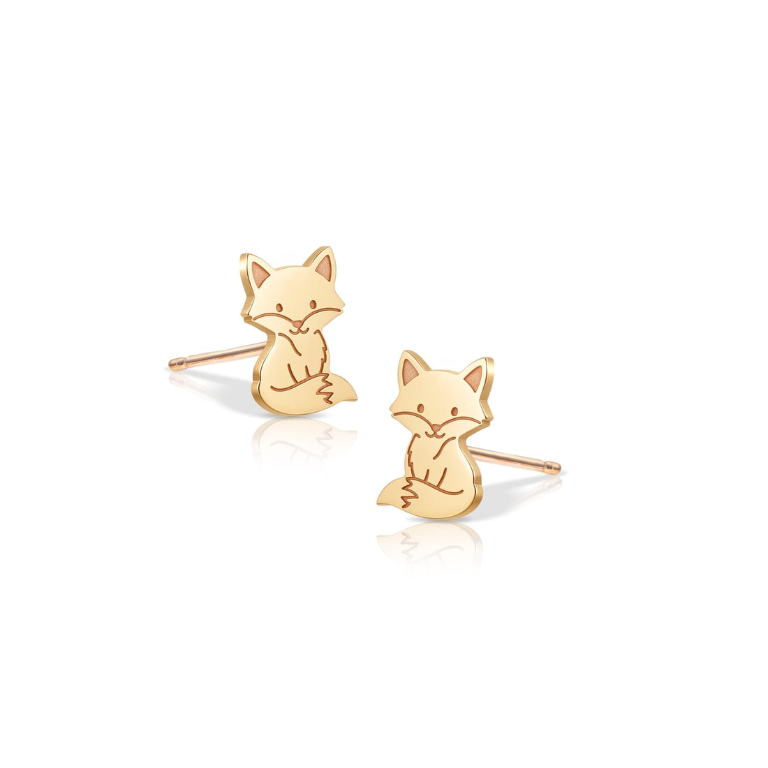 Fox Charm Stud Earrings
