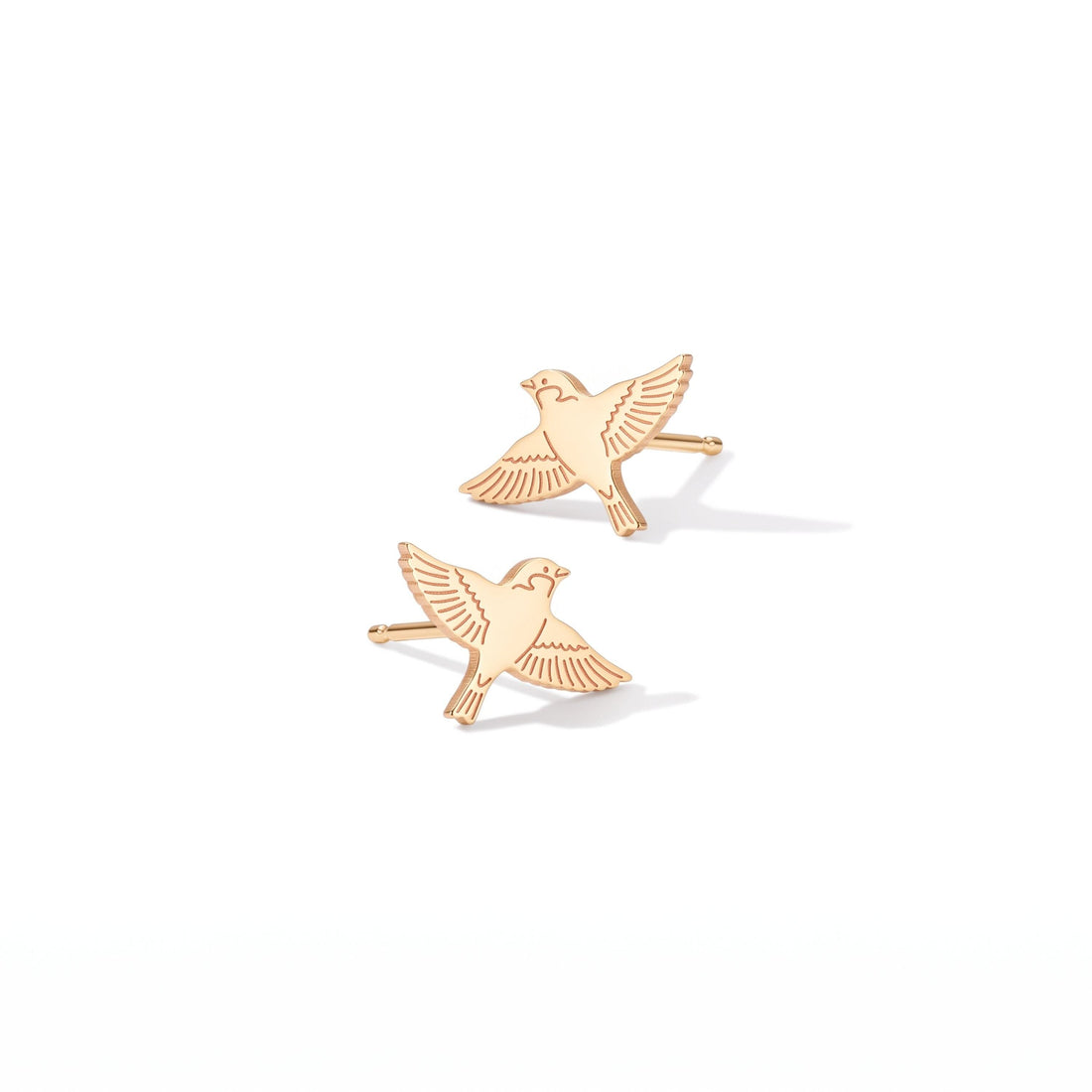 Flying Dove Stud Earrings