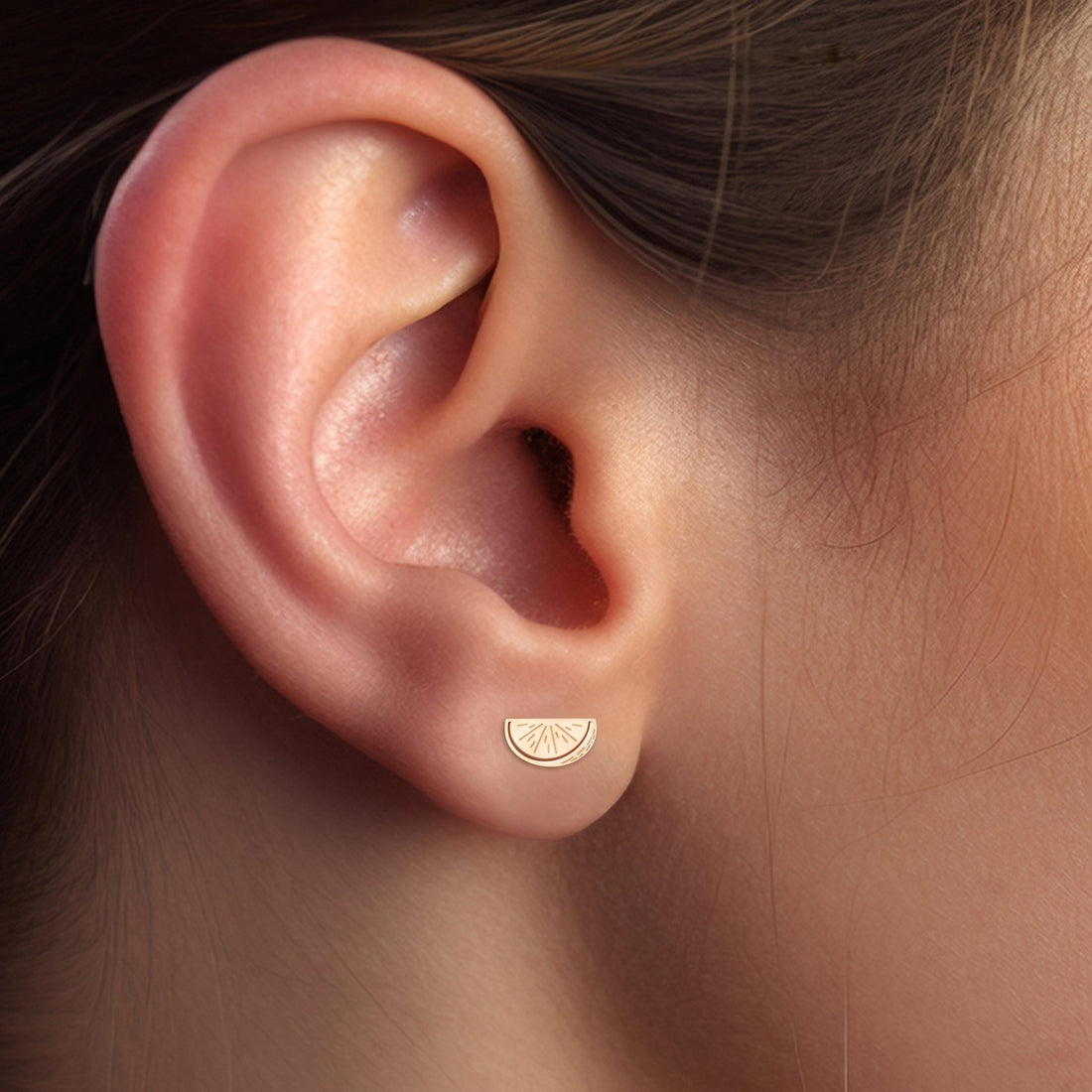 Citrus Slice Stud Earrings