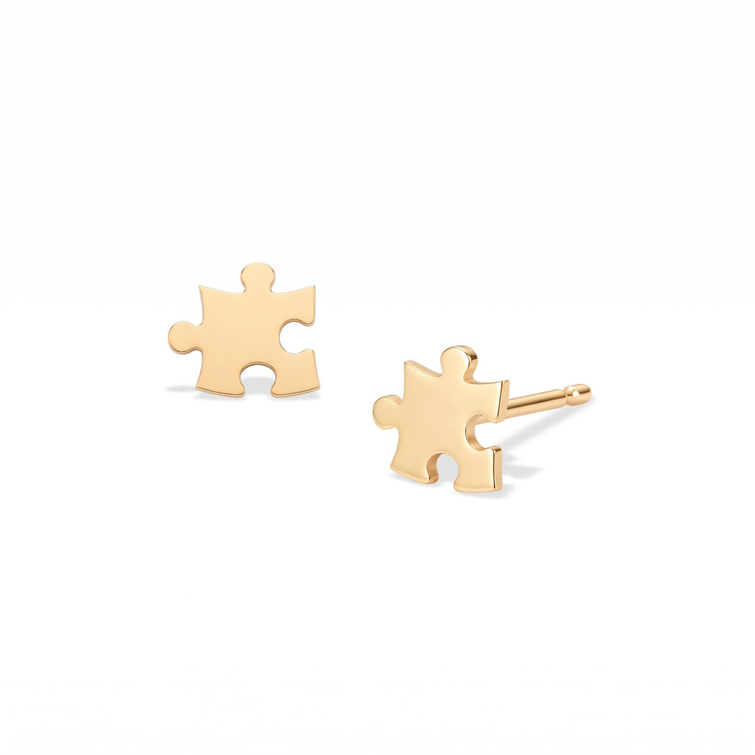 Puzzle Piece Stud Earrings