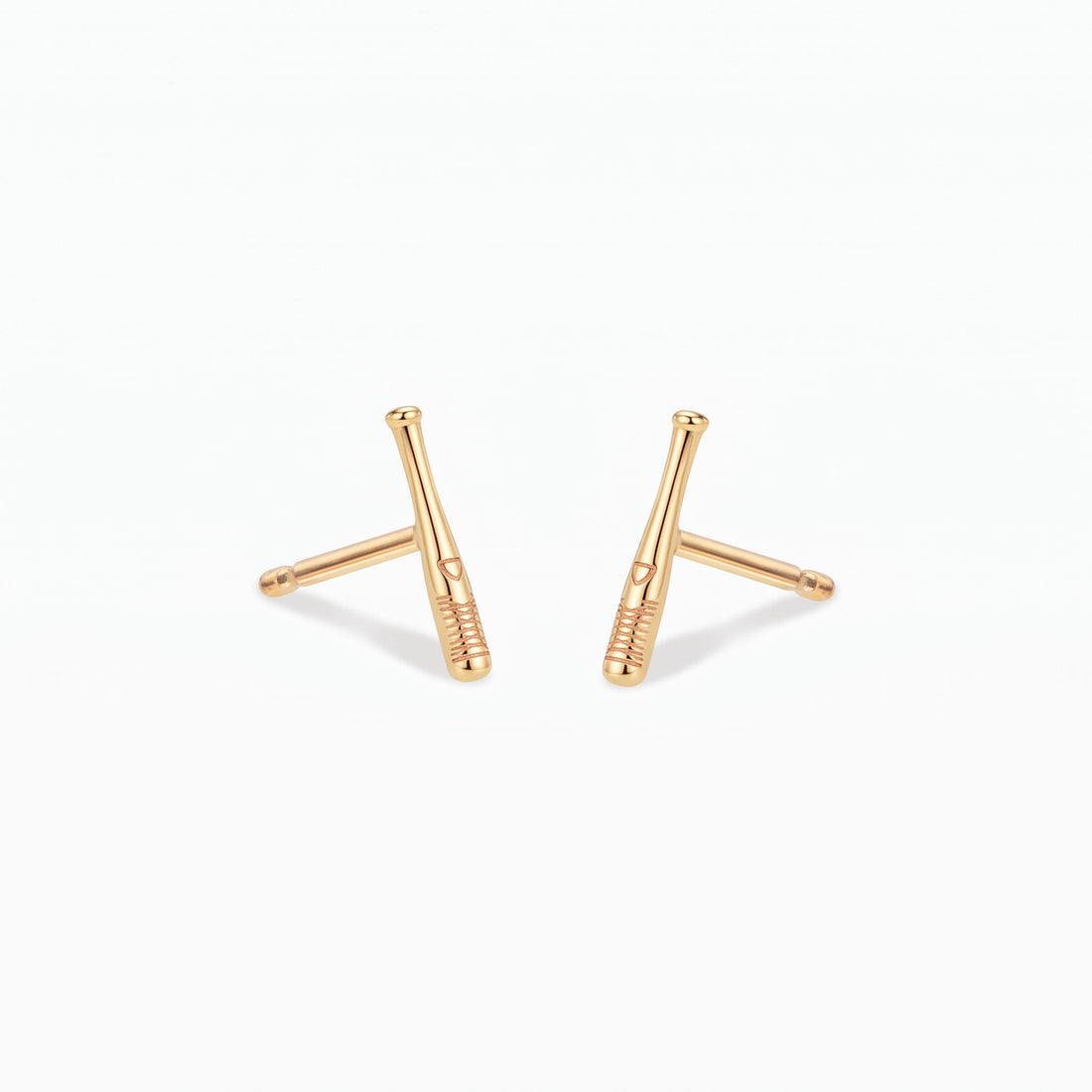 Baseball Bat Charm Stud Earrings
