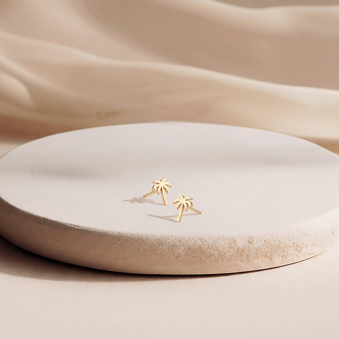 Palm Tree Stud Earrings