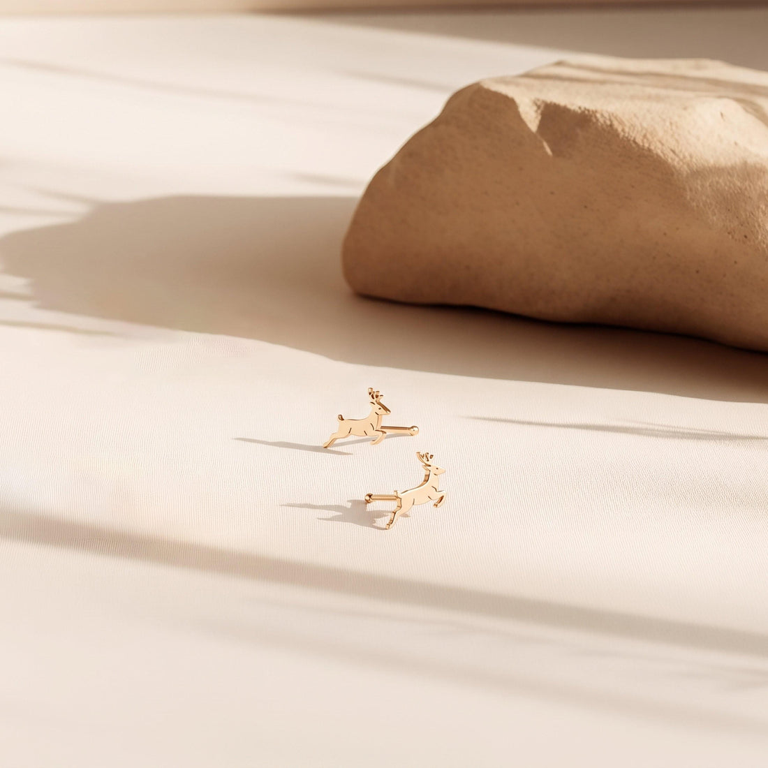 Leaping Deer Stud Earrings