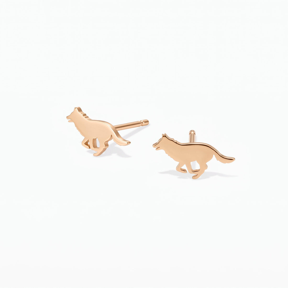 Running Wolf Stud Earrings