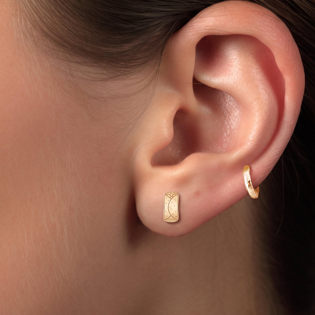 Burrito Charm Stud Earrings
