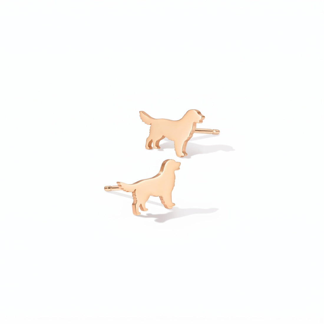 Retriever Dog Charm Stud Earrings