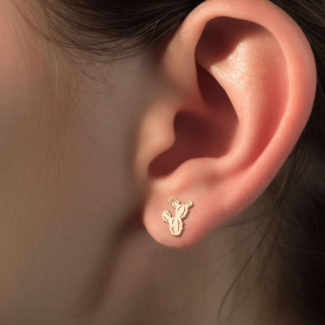 Prickly Cactus Stud Earrings