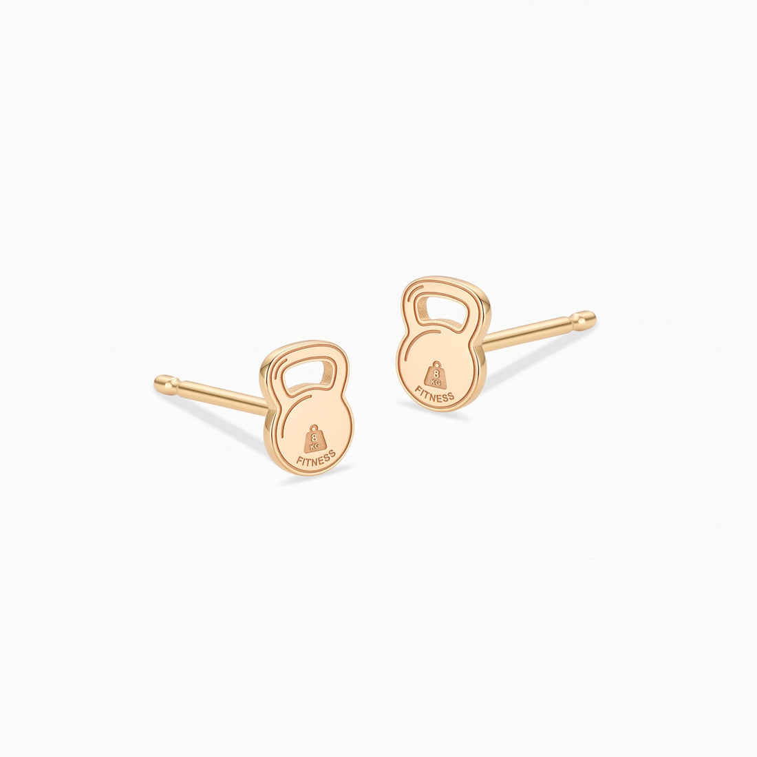Kettlebell Charm Stud Earrings