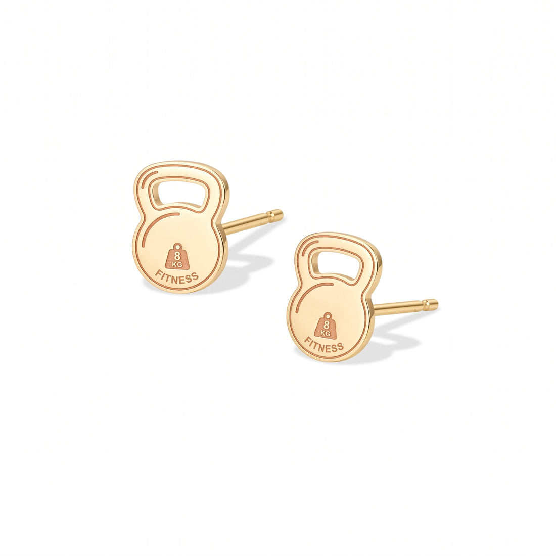 Kettlebell Charm Stud Earrings