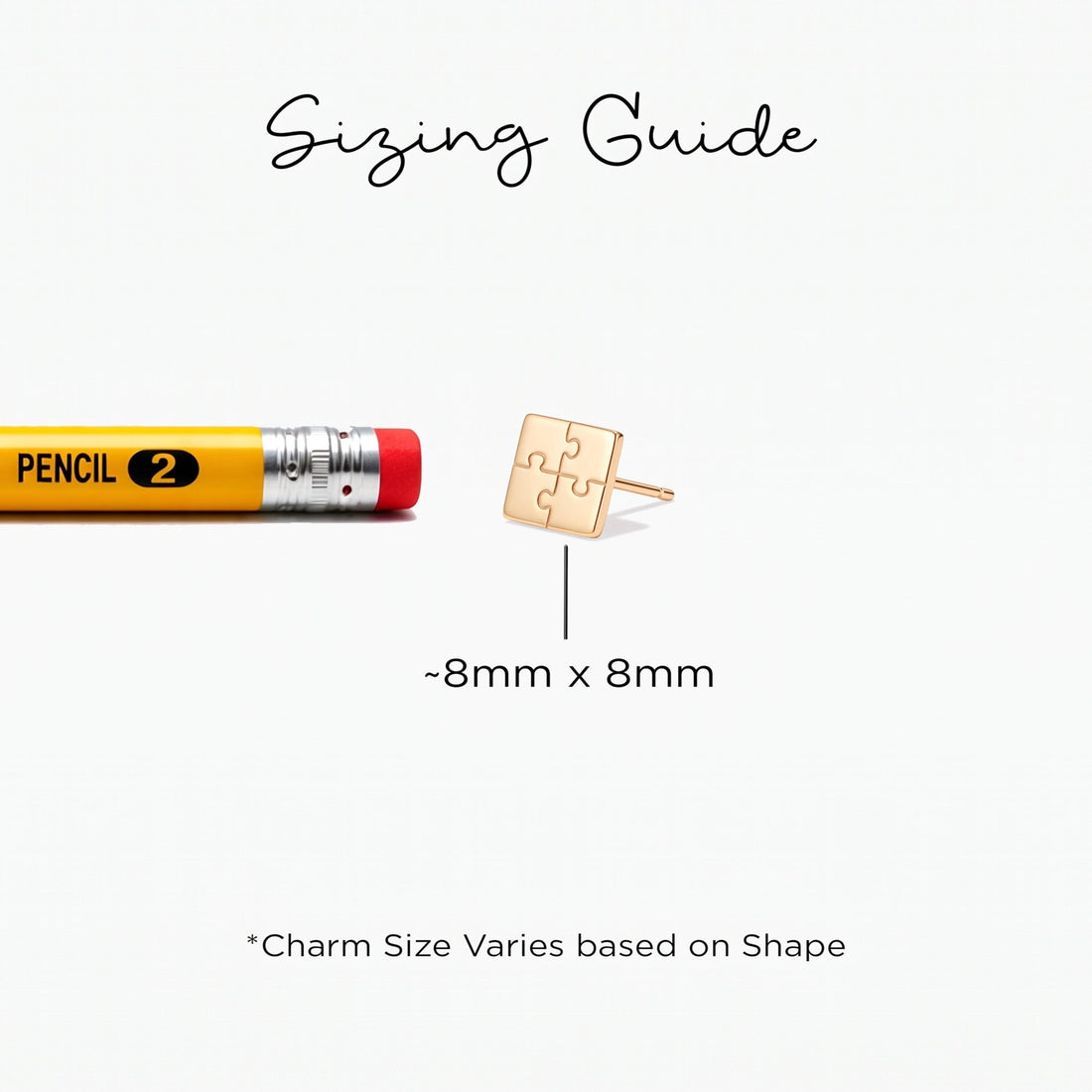 Puzzle Piece Charm Stud Earrings