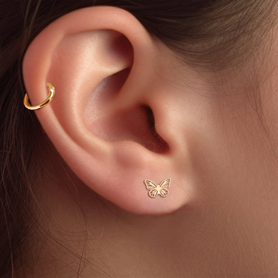 Butterfly Cutout Stud Earrings