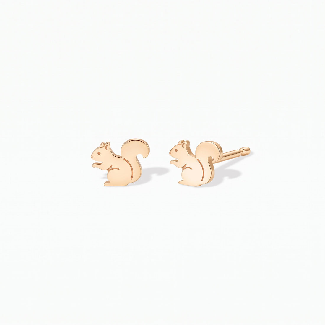 Squirrel Charm Stud Earrings