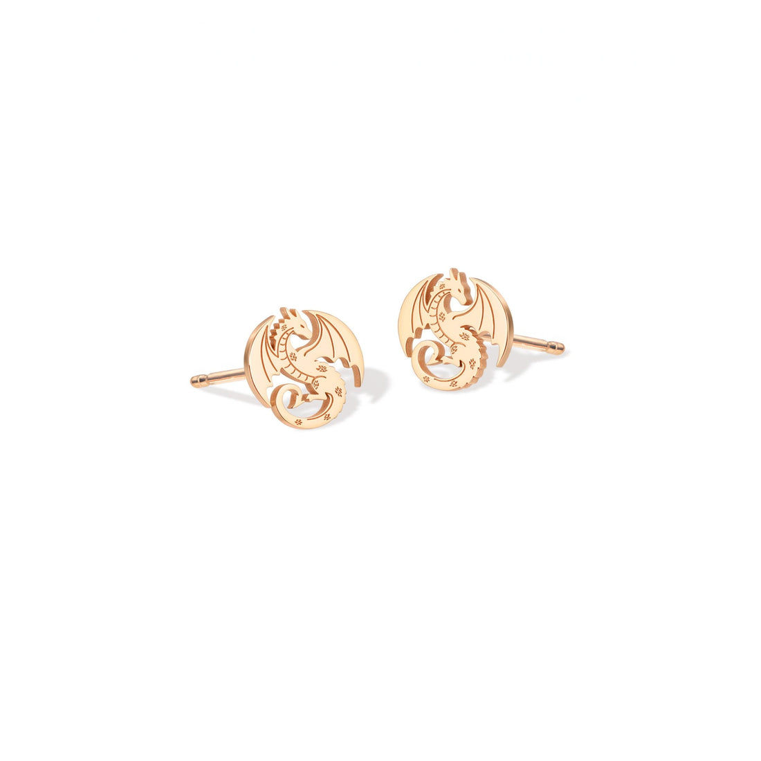 Dragon Charm Stud Earrings