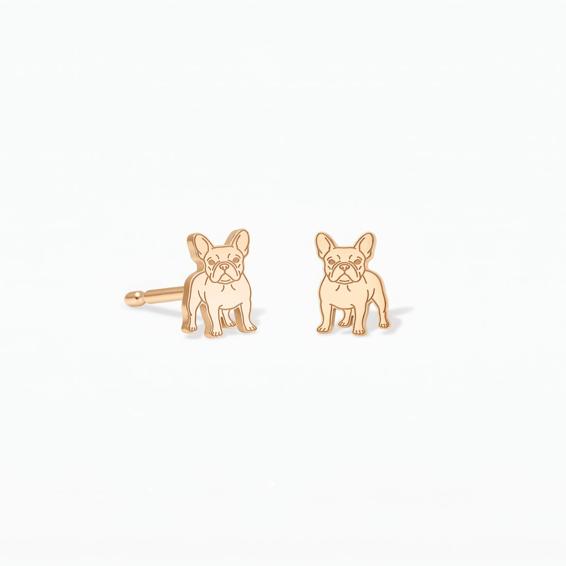 French Bulldog Charm Stud Earrings