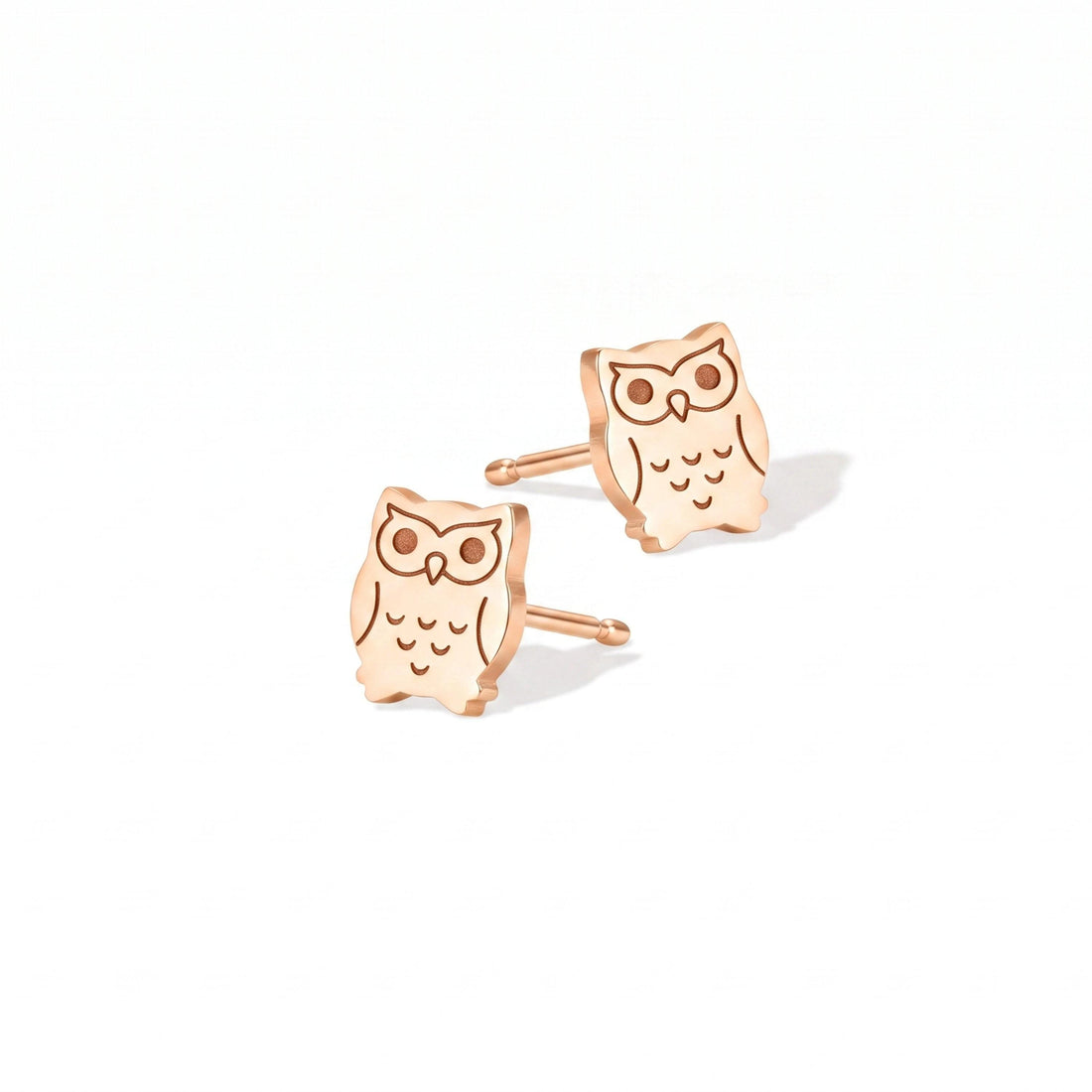 Owl Charm Stud Earrings
