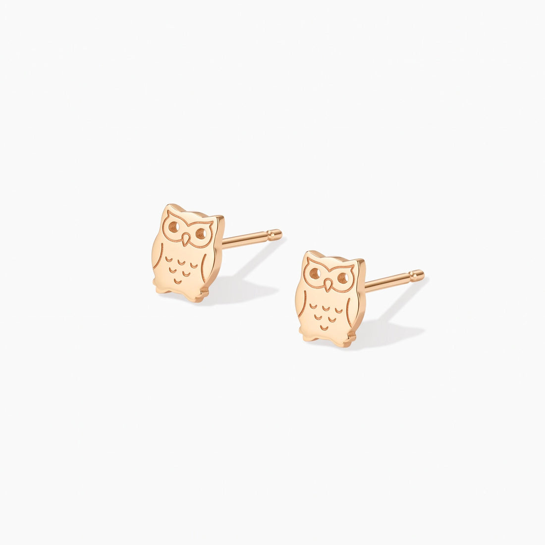 Owl Charm Stud Earrings