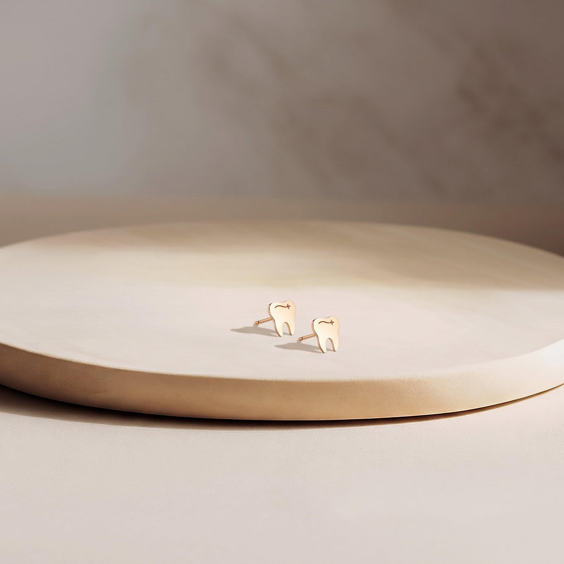 Sparkle Tooth Charm Stud Earrings