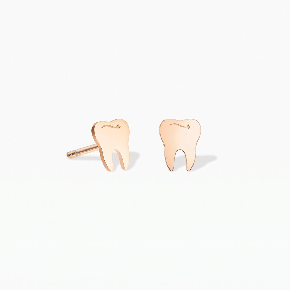 Sparkle Tooth Charm Stud Earrings