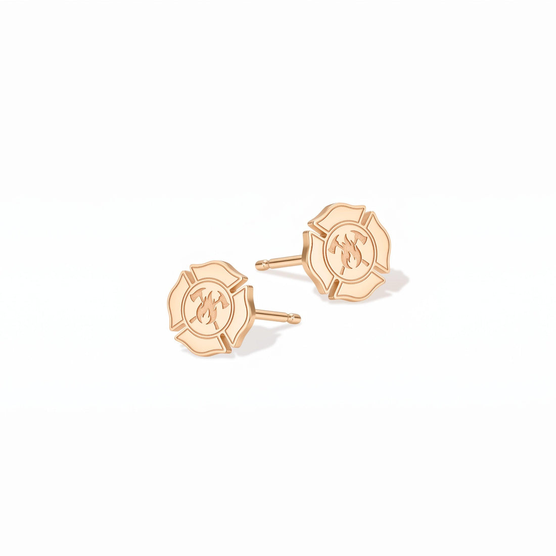 Firefighter Emblem Stud Earrings