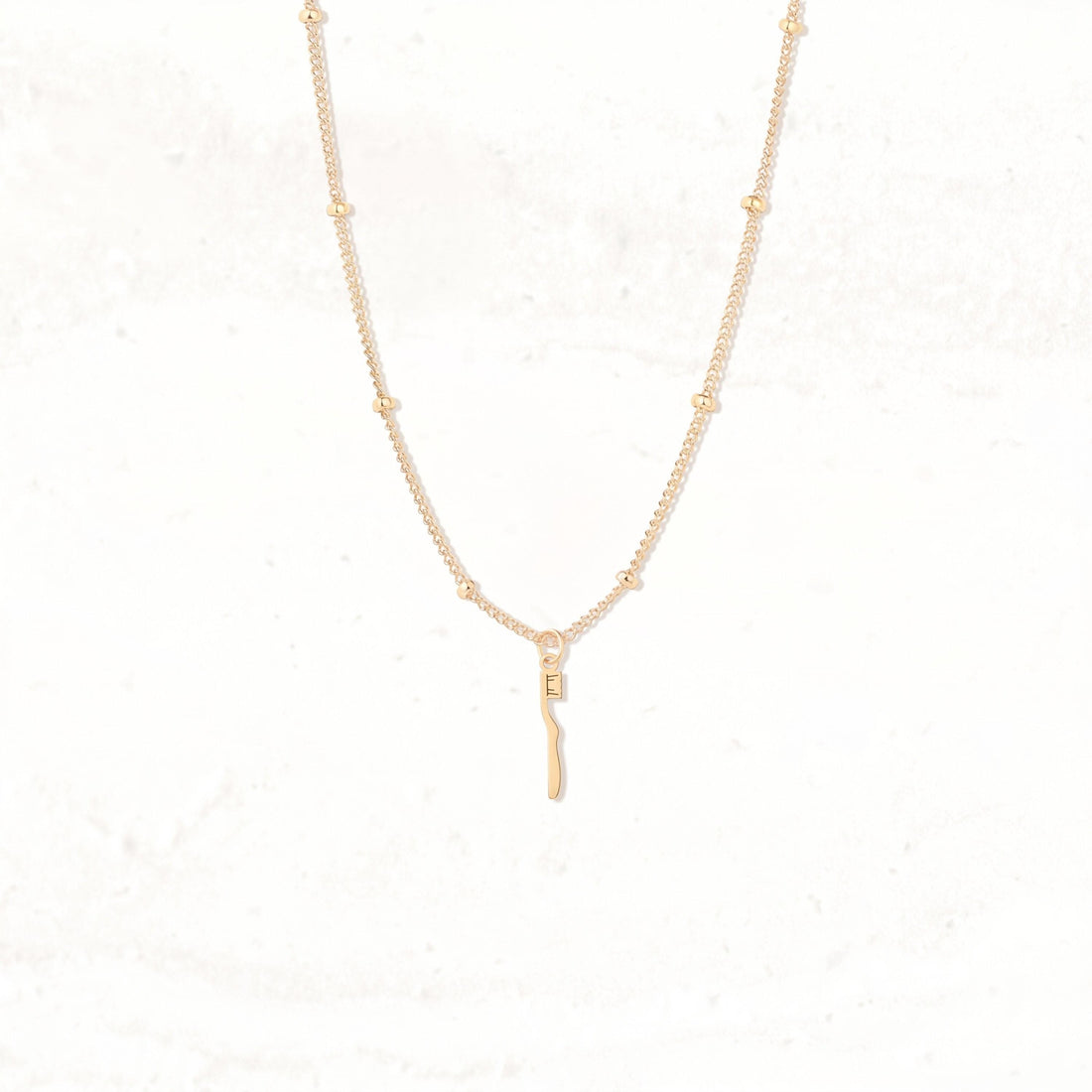 Tooth Charm Beady Necklace