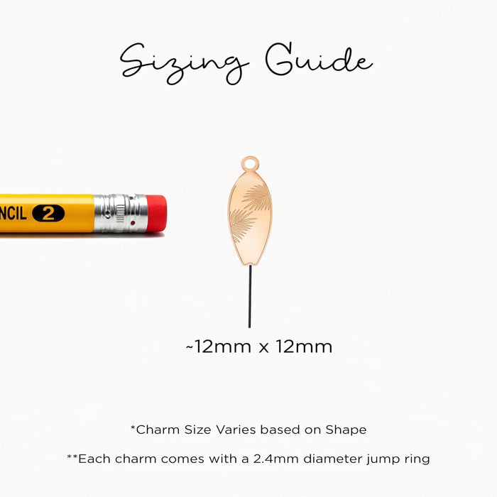 Surfboard Charm Beady Necklace