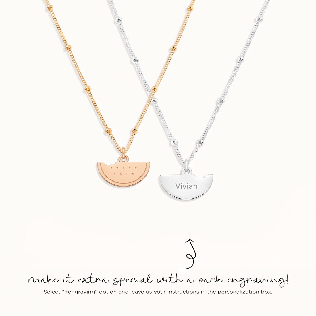 Watermelon Slice Charm Necklace