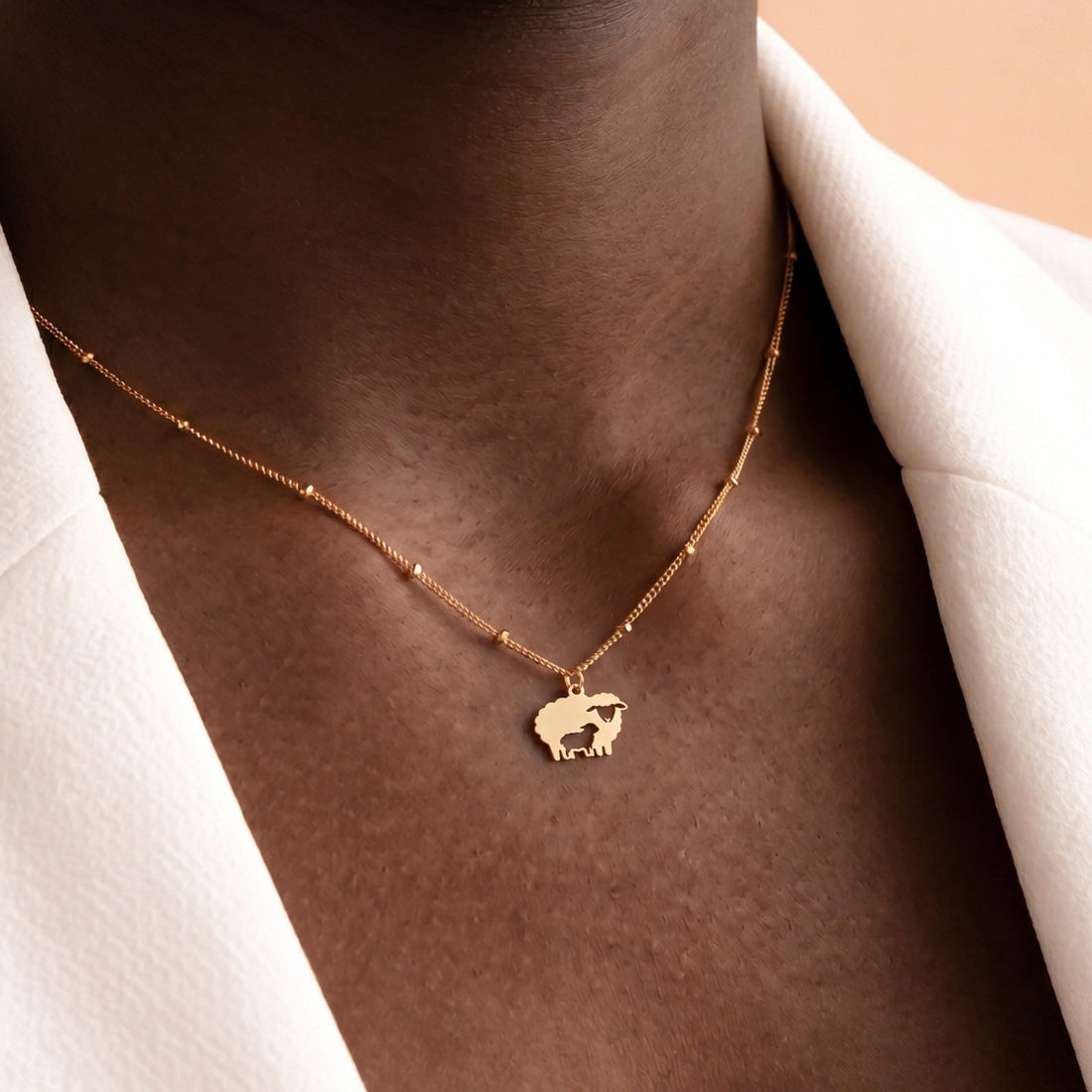 Mama Sheep Charm Necklace