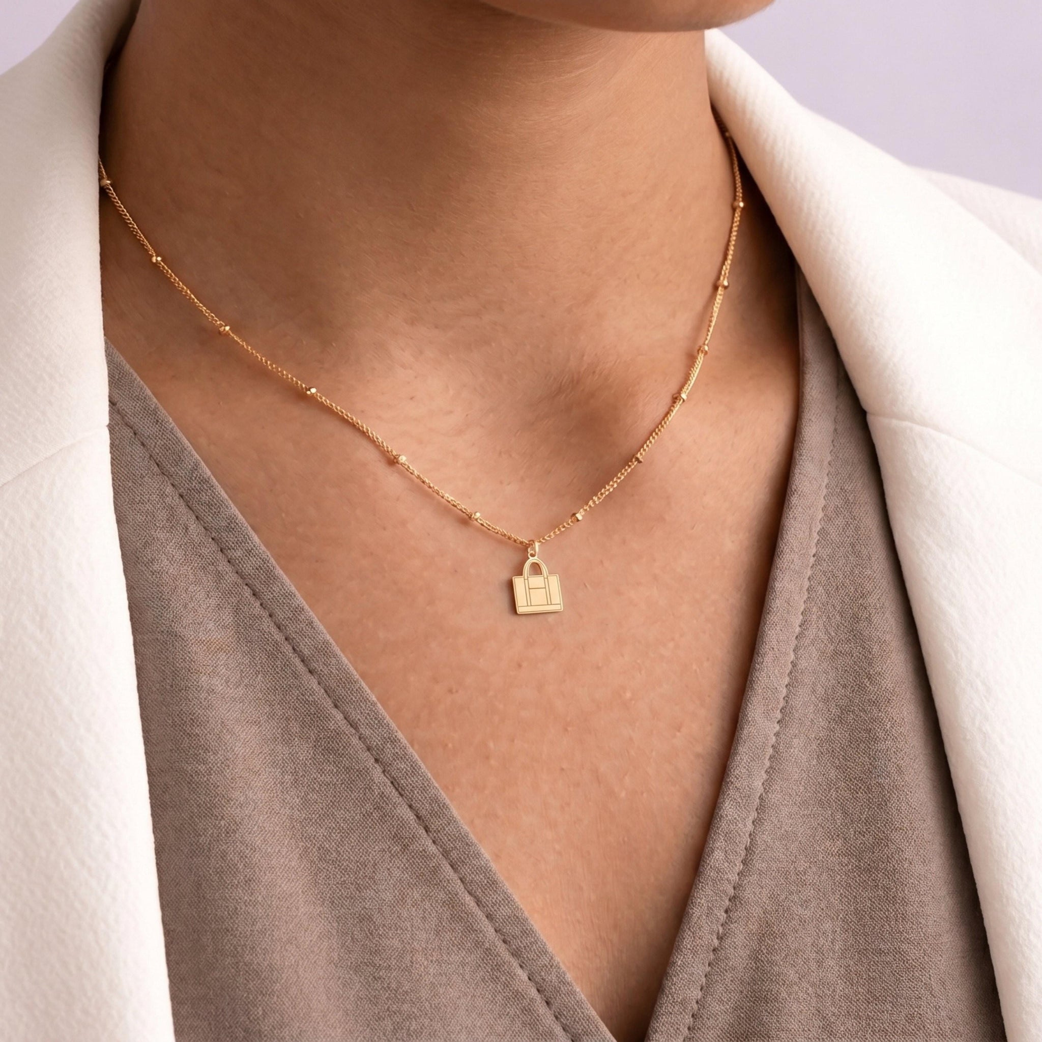 Handbag Charm Beady Necklace