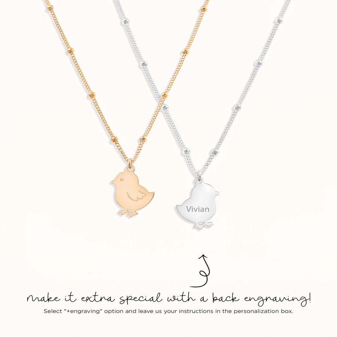 Baby Chick Beady Necklace