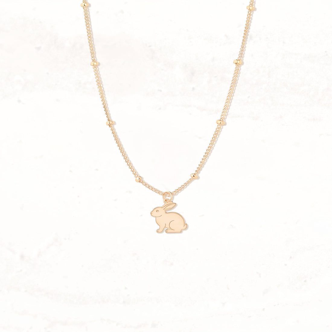 Sitting Bunny Charm Necklace