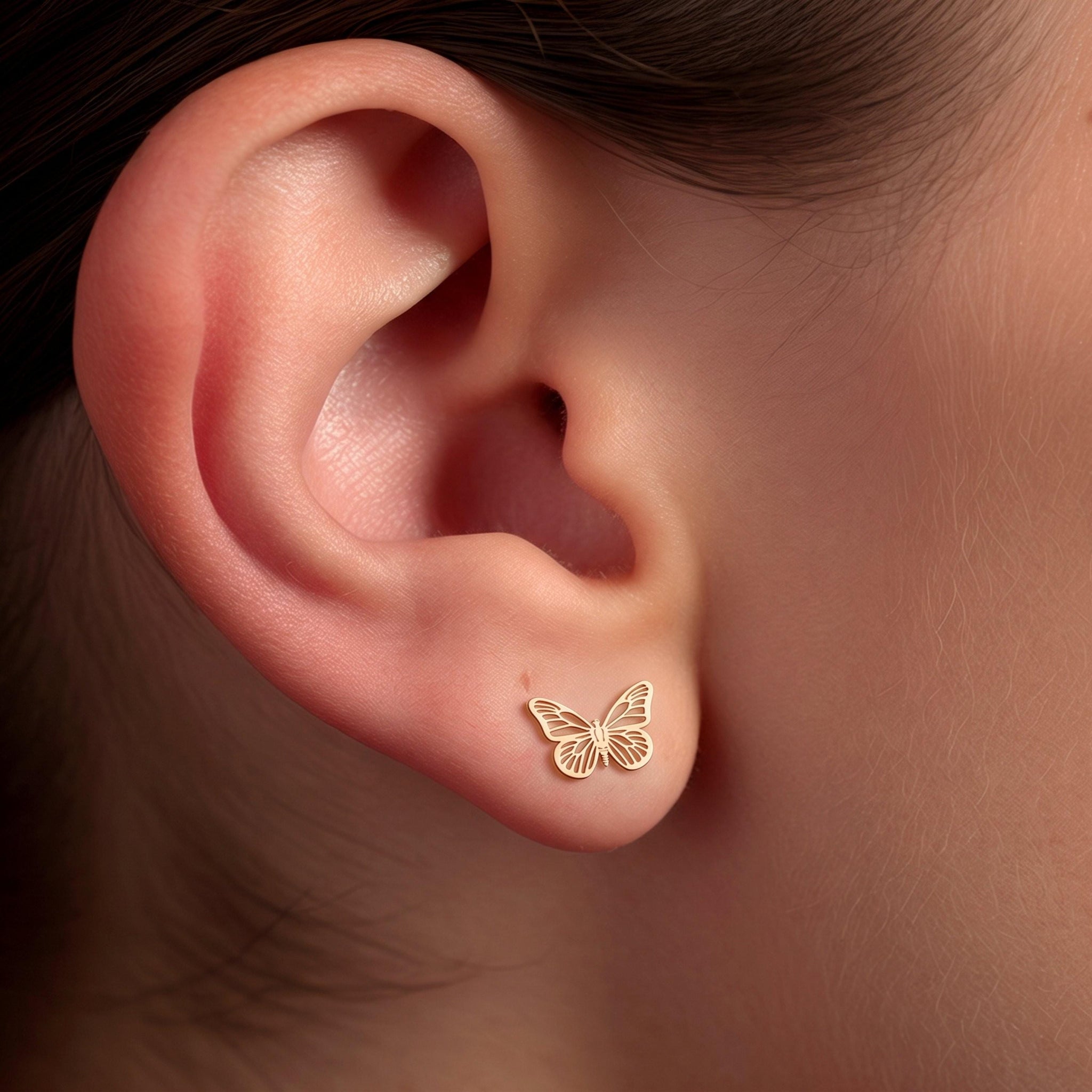 Butterfly Cutout Stud Earrings