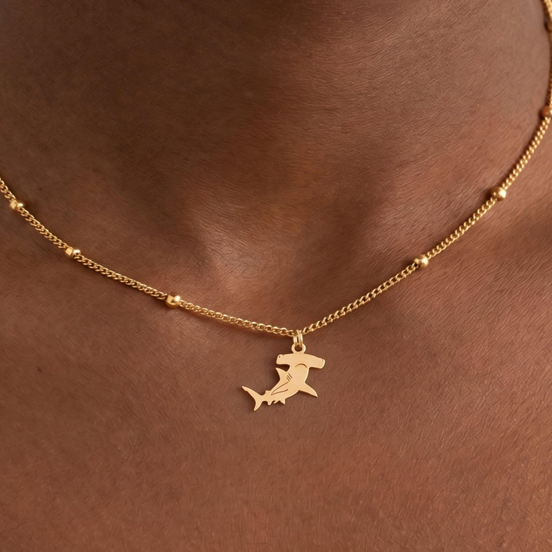 Hammerhead Shark Charm Necklace