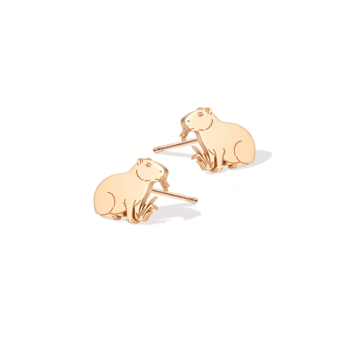 Capybara Charm Stud Earrings