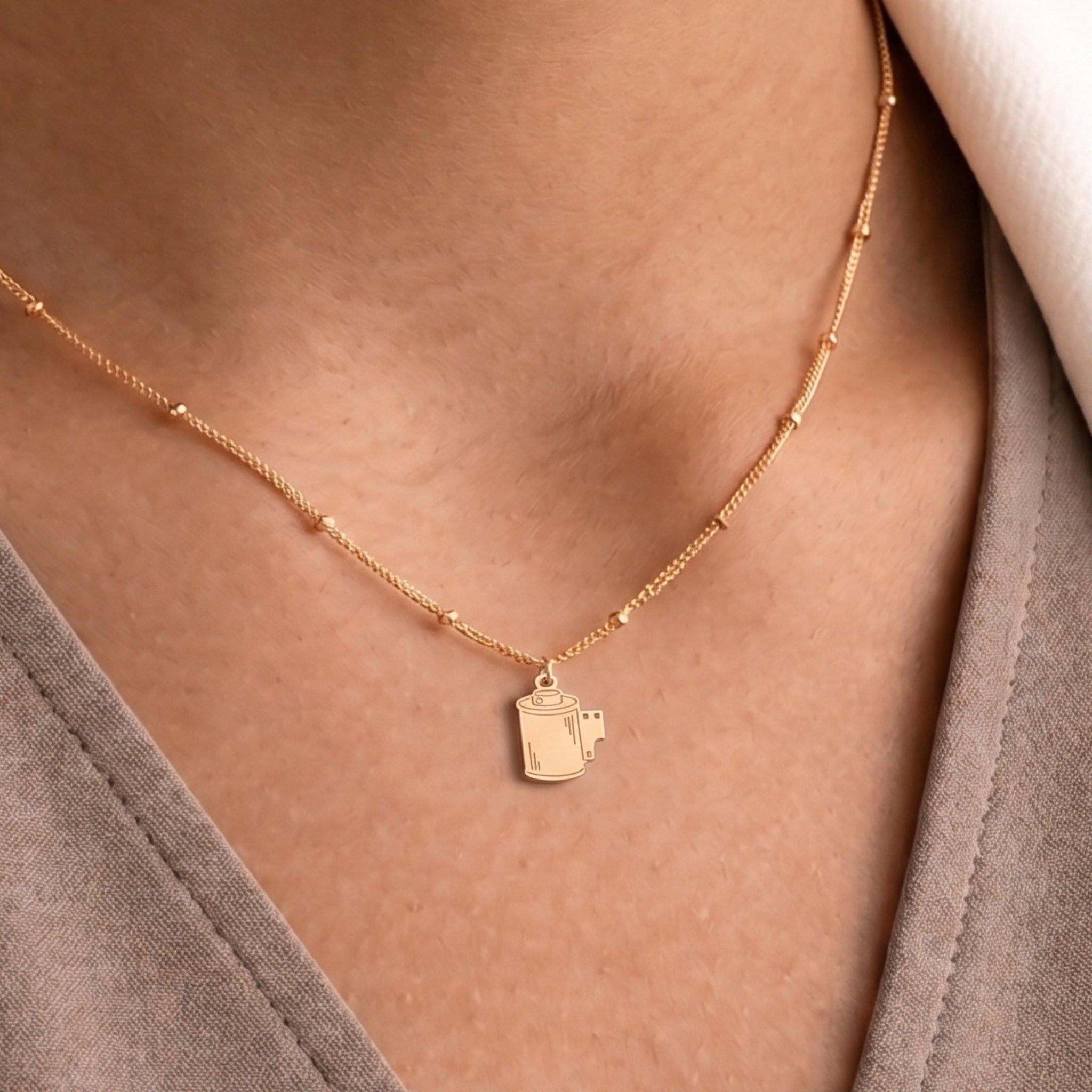 Camera Roll Beady Necklace