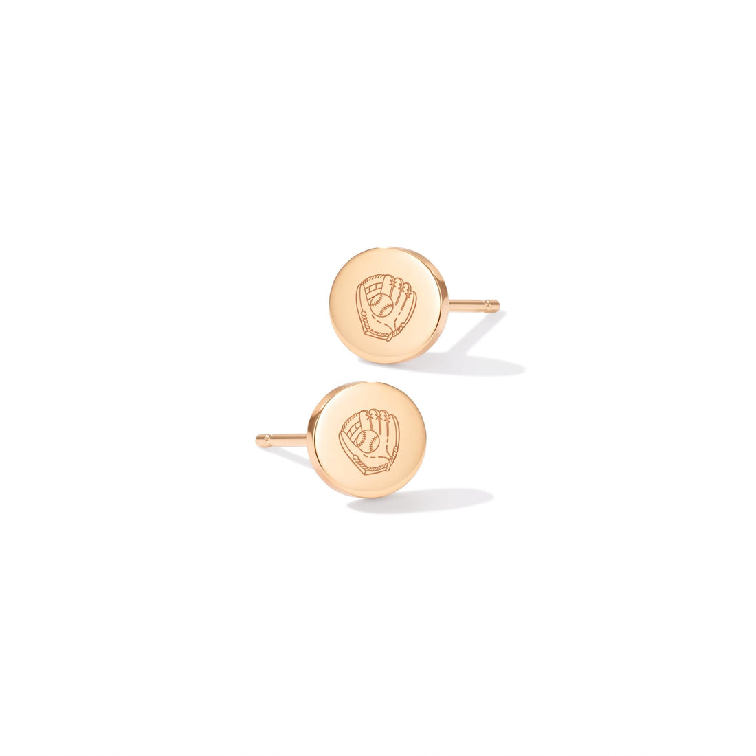 Baseball Glove Charm Stud Earrings