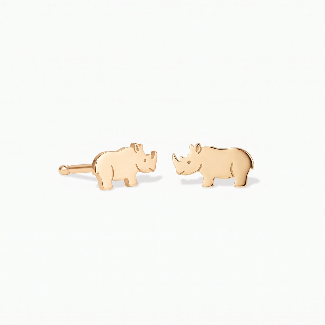 Rhino Head Stud Earrings
