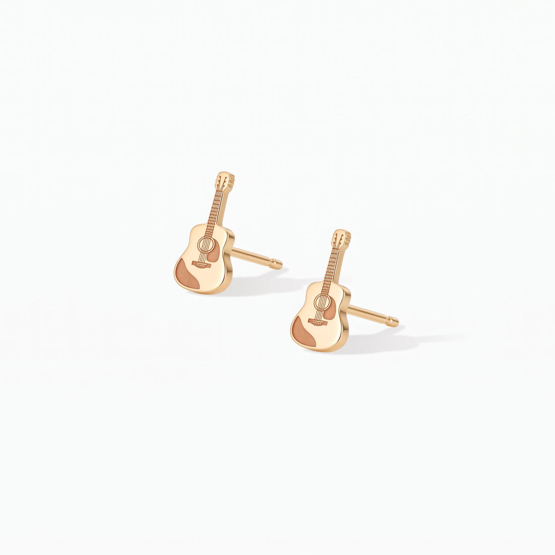 Acoustic Guitar Charm Stud Earrings