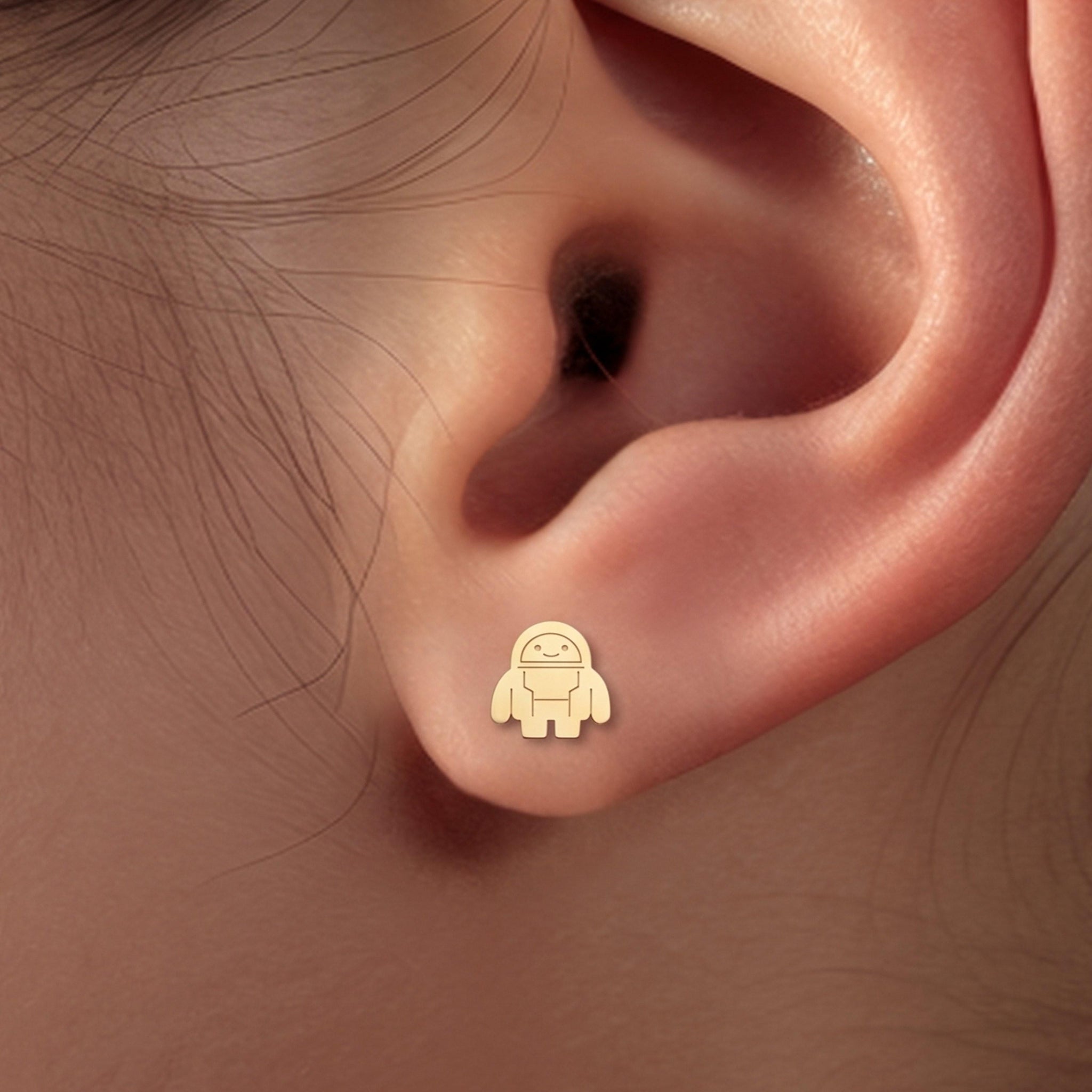 Astronaut Charm Stud Earrings