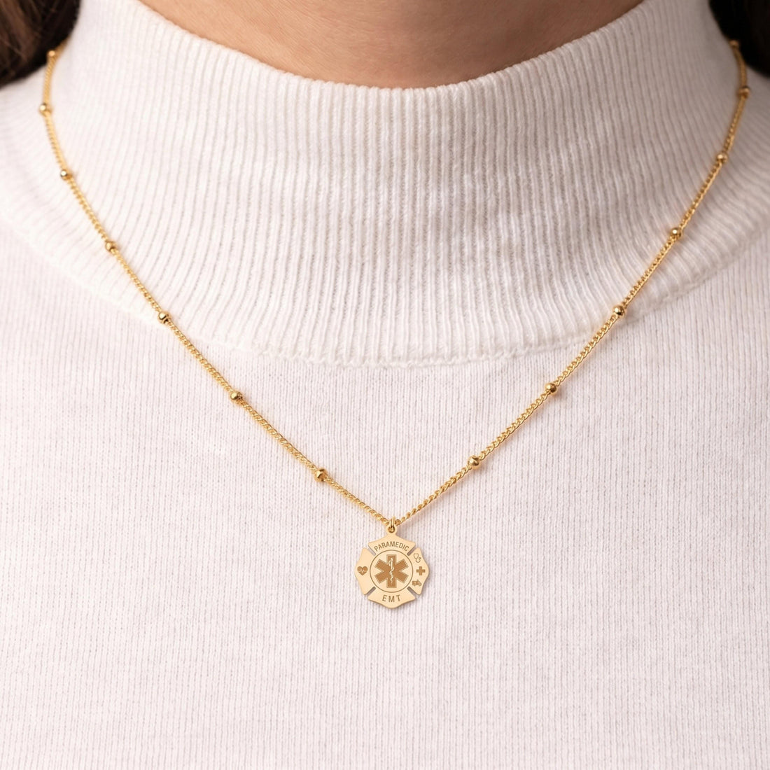 Paramedic Caduceus Beady Necklace