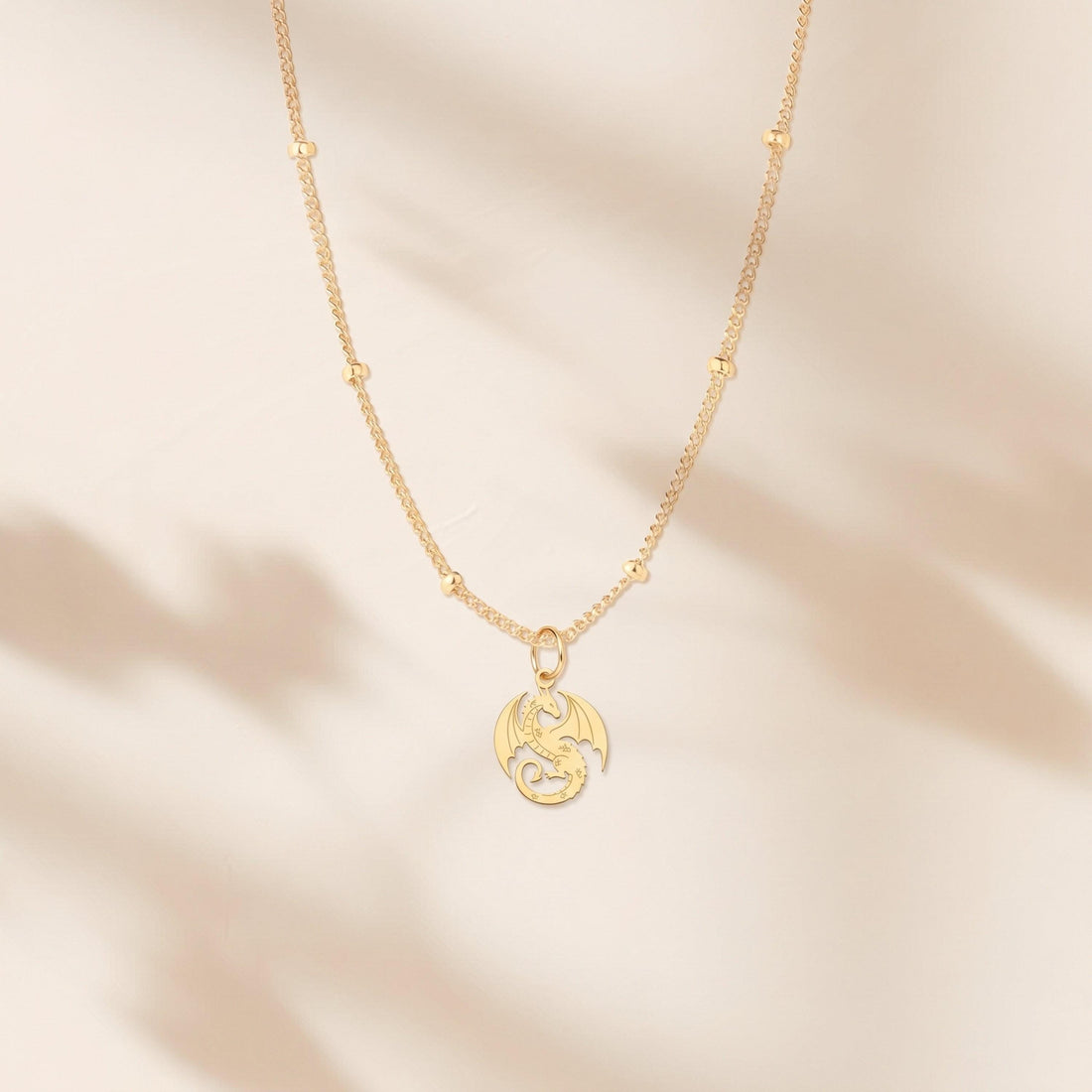 Winged Dragon Charm Necklace