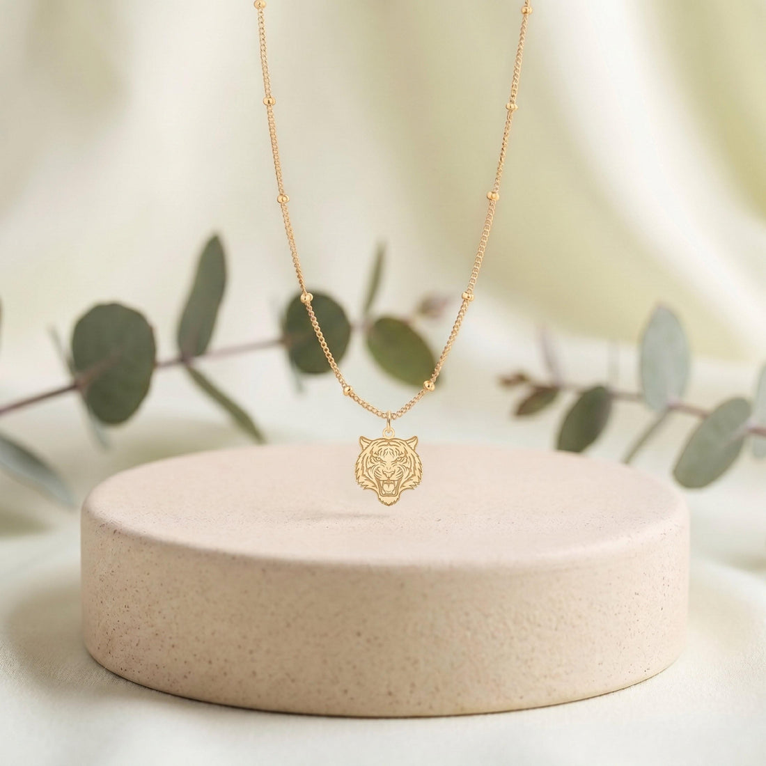 Roaring Tiger Charm Necklace