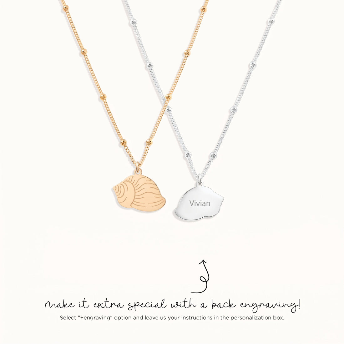 Seashell Charm Beady Necklace