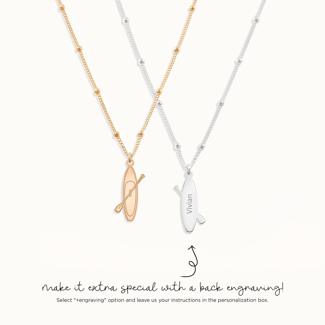Kayak Paddle Beaded Necklace